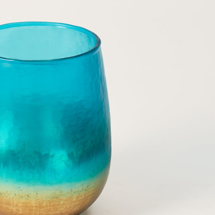 Large Votive - Turquoise / Smoke