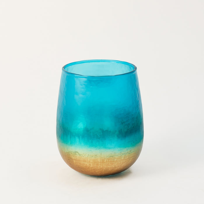 Medium Votive - Turquoise / Smoke